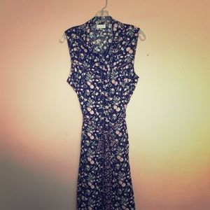 New York and Company black floral maxi dress